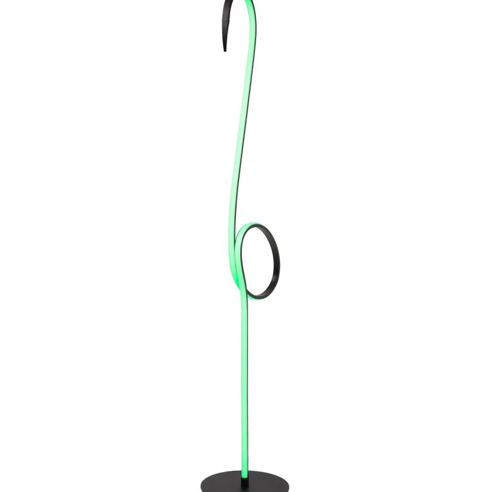 Lattiavalaisin Lucide Flamingo RGB, 130cm, musta/monivärinen