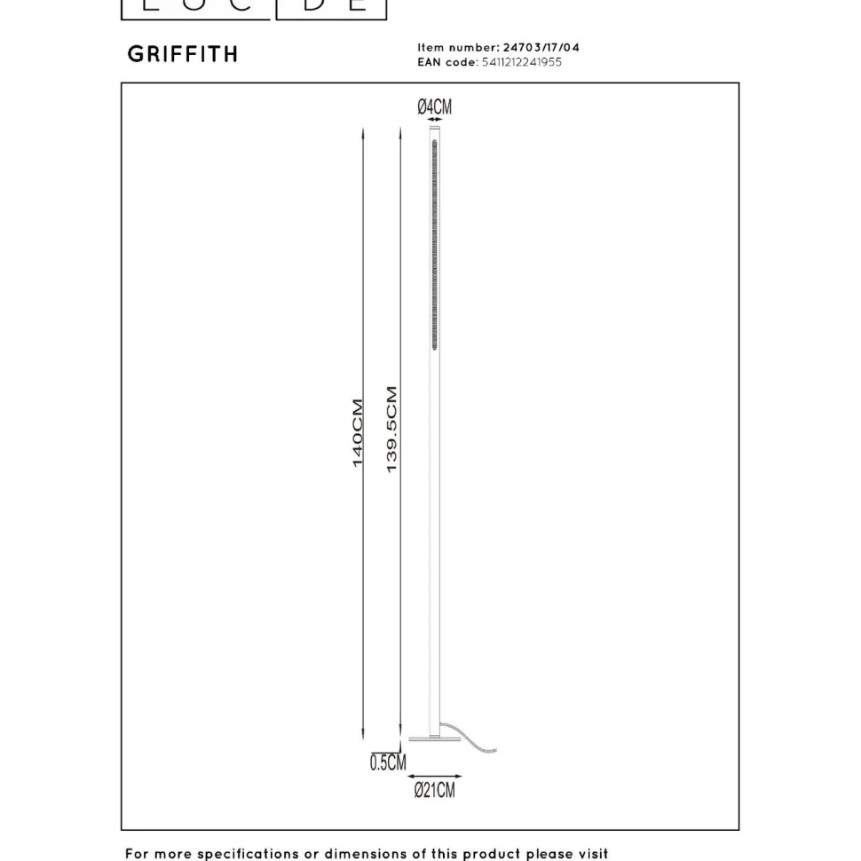 Lattiavalaisin Lucide Griffith, Ø21cm, IP20, 18W, pronssi