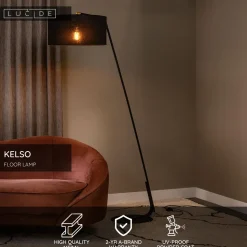 Lattiavalaisin Lucide Kelso, 48x120.9cm, IP20, musta