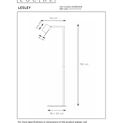 Lattiavalaisin Lucide Lesley, 20x34cm, IP20, beige
