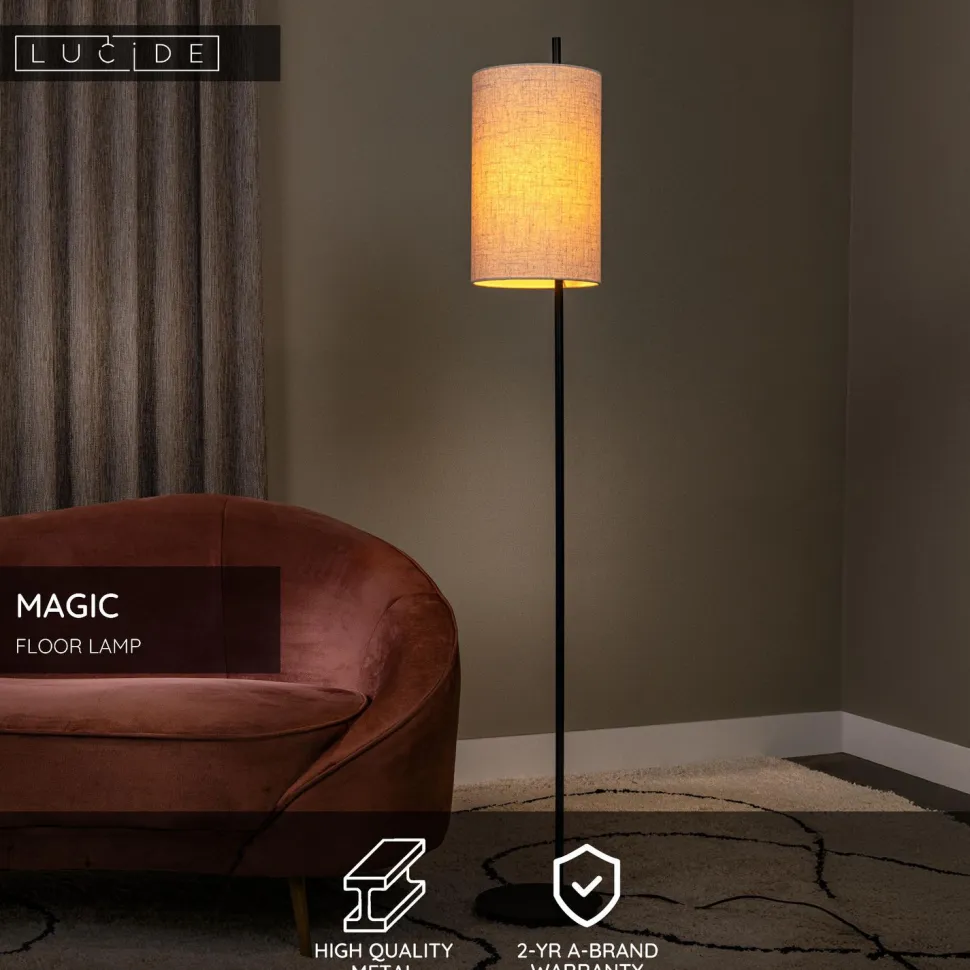 Lattiavalaisin Lucide Magic, Ø24cm, IP20, E27, musta
