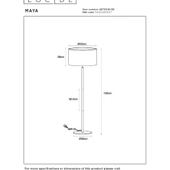 Lattiavalaisin Lucide Maya, Ø45cm, IP20, eri värejä