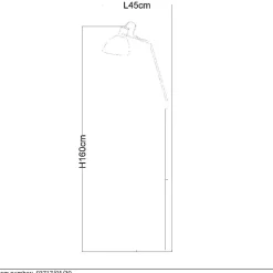 Lattiavalaisin Lucide Shadi Ø28x160cm 60W musta