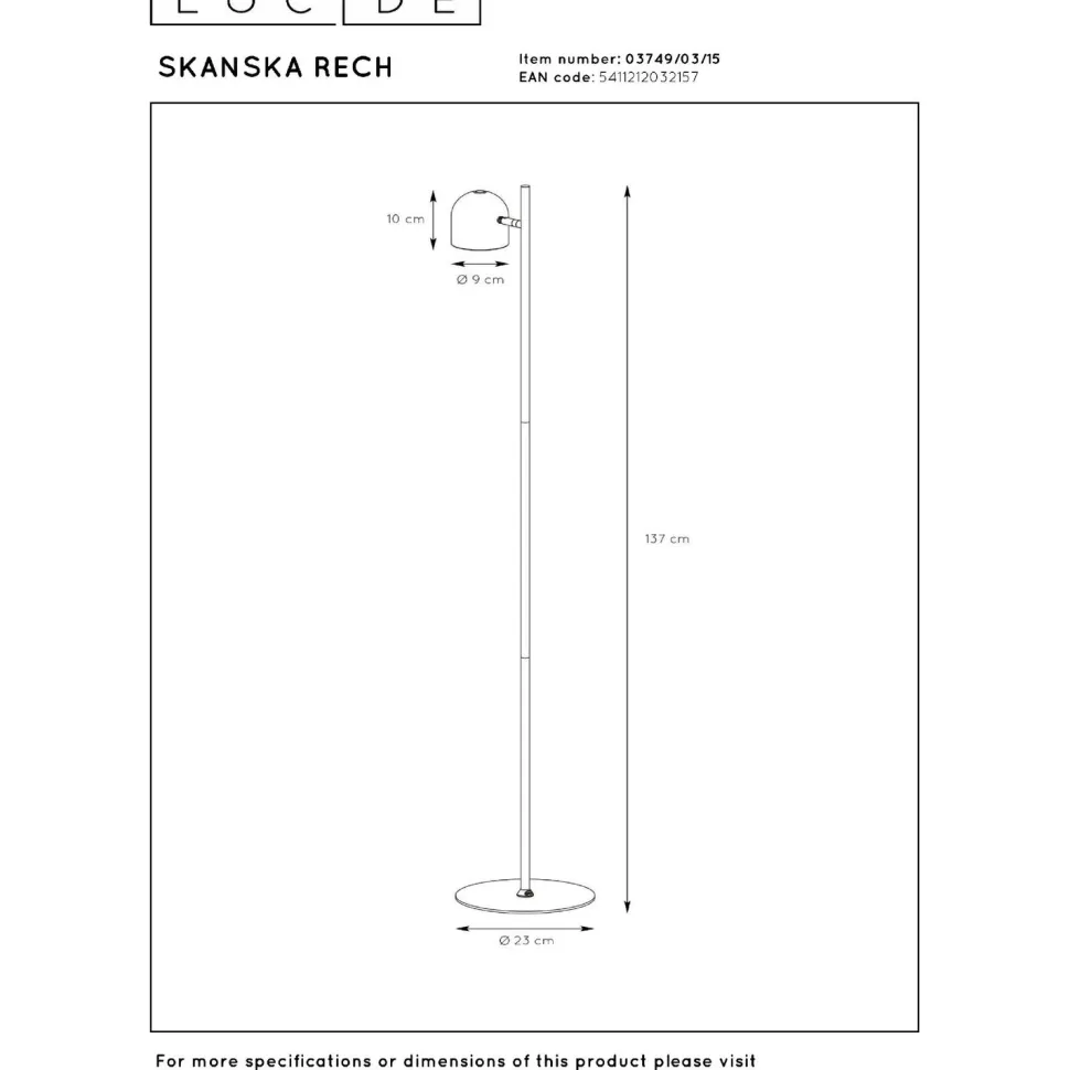 Lattiavalaisin Lucide Skanska, Ø23cm, IP44, 3W, eri värejä