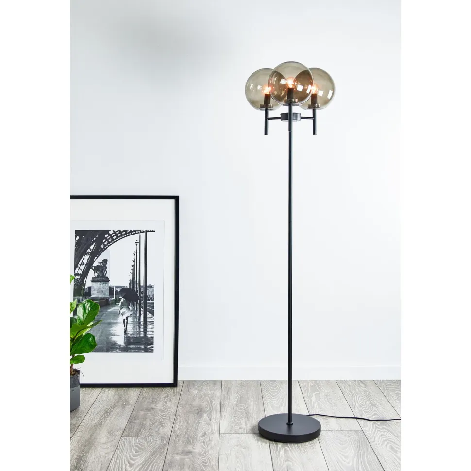 Lattiavalaisin Markslöjd Crown 147cm 3-osainen musta/savu