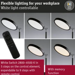 Lattiavalaisin Paulmann Caneta LED Tunable White 1750mm 1300lm 20W, musta