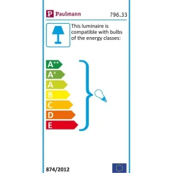 Lattiavalaisin Paulmann Neordic Rurik musta/puu