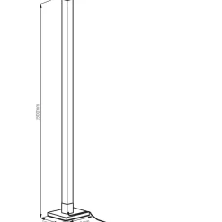 Lattiavalaisin Polux Magical 150cm, CCT 3000K RGB, valkoinen