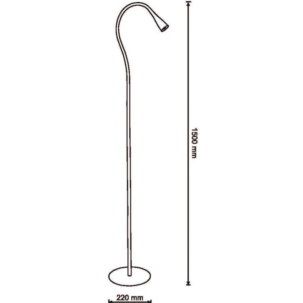 Lattiavalaisin Polux Monaco LED 4,5 W IP20 1500 mm Ø 200 mm metalli/muovi valkoinen