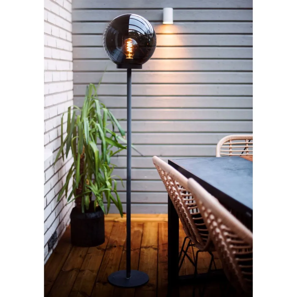 Lattiavalaisin Star Trading Orby, ulkokäyttöön, 150cm, musta/savunharmaa