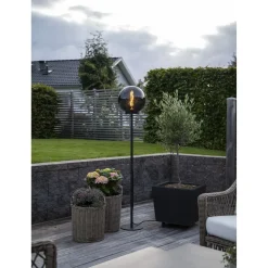 Lattiavalaisin Star Trading Orby, ulkokäyttöön, 150cm, musta/savunharmaa