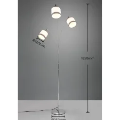 Lattiavalaisin Trio Davos, 3-os, E14, mattamusta/harmaanruskea
