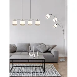 Lattiavalaisin Trio Davos, 3-os, E14, mattamusta/harmaanruskea