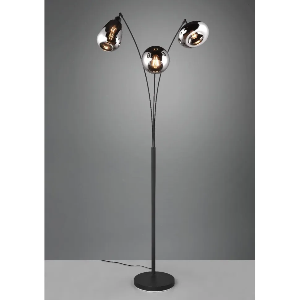 Lattiavalaisin Trio Lumina, 3-os, E14, mattamusta