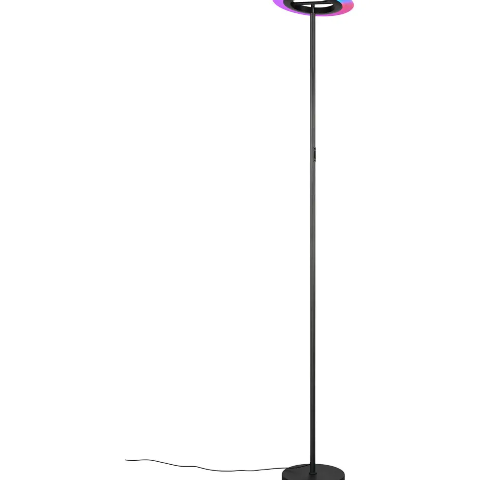 Lattiavalaisin Trio Samba LED säädettävä värilämpötila RGBW 175cm mattamusta