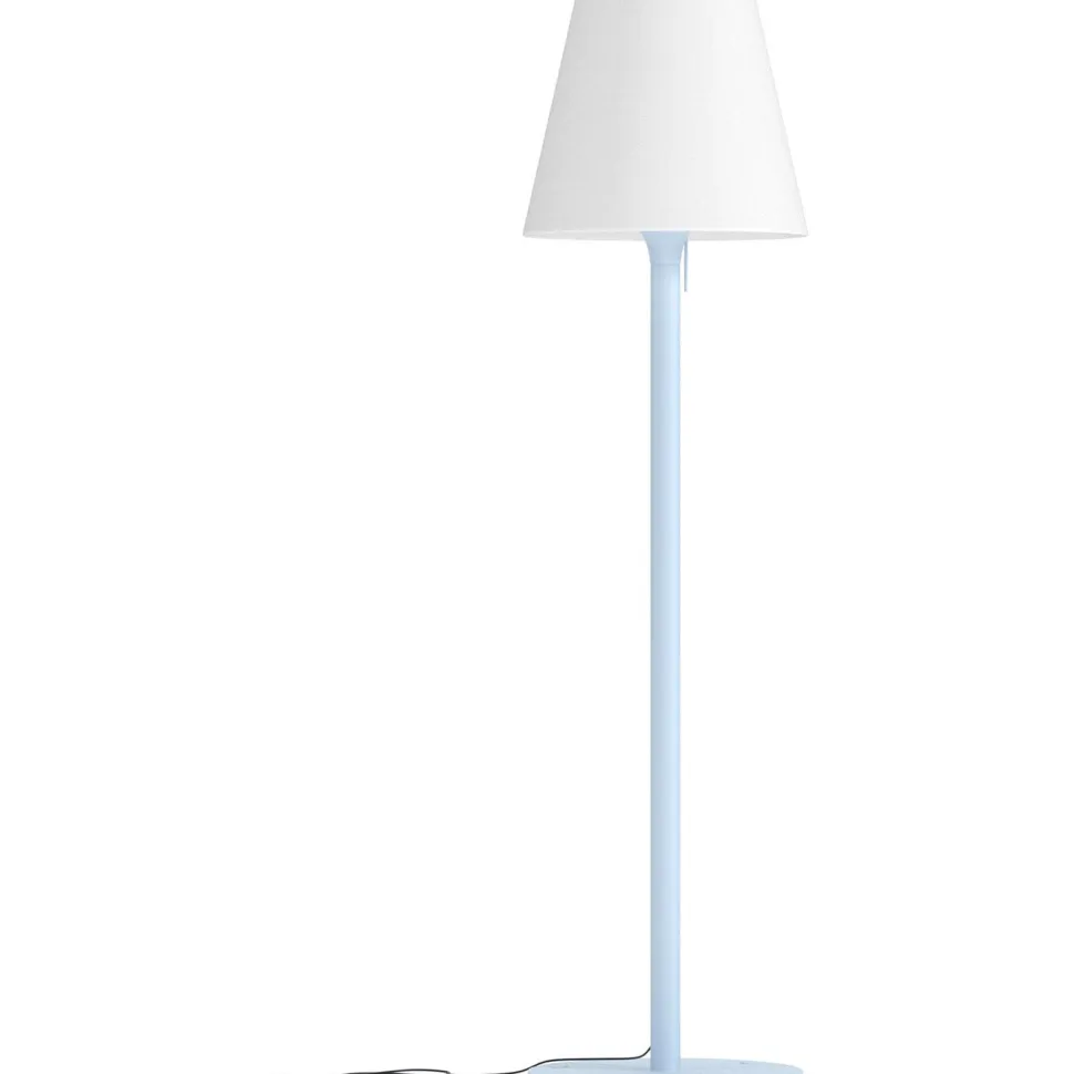 Lattiavalaisin ulkokäyttöön Venture Home Moris, ø50x187cm, vaaleansininen/valkoinen