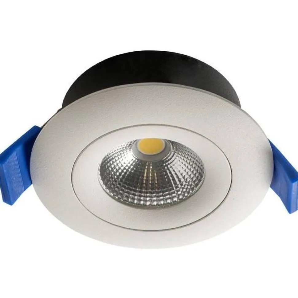 LED-alasvalo Airam Compact, Ø90x40mm, IP44, 7W/840, himmennettävä, suunnattava, valkoinen
