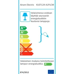 LED-alasvalo Airam Planex, 5W/828, GX53, Ø104x39mm, IP23, valkoinen