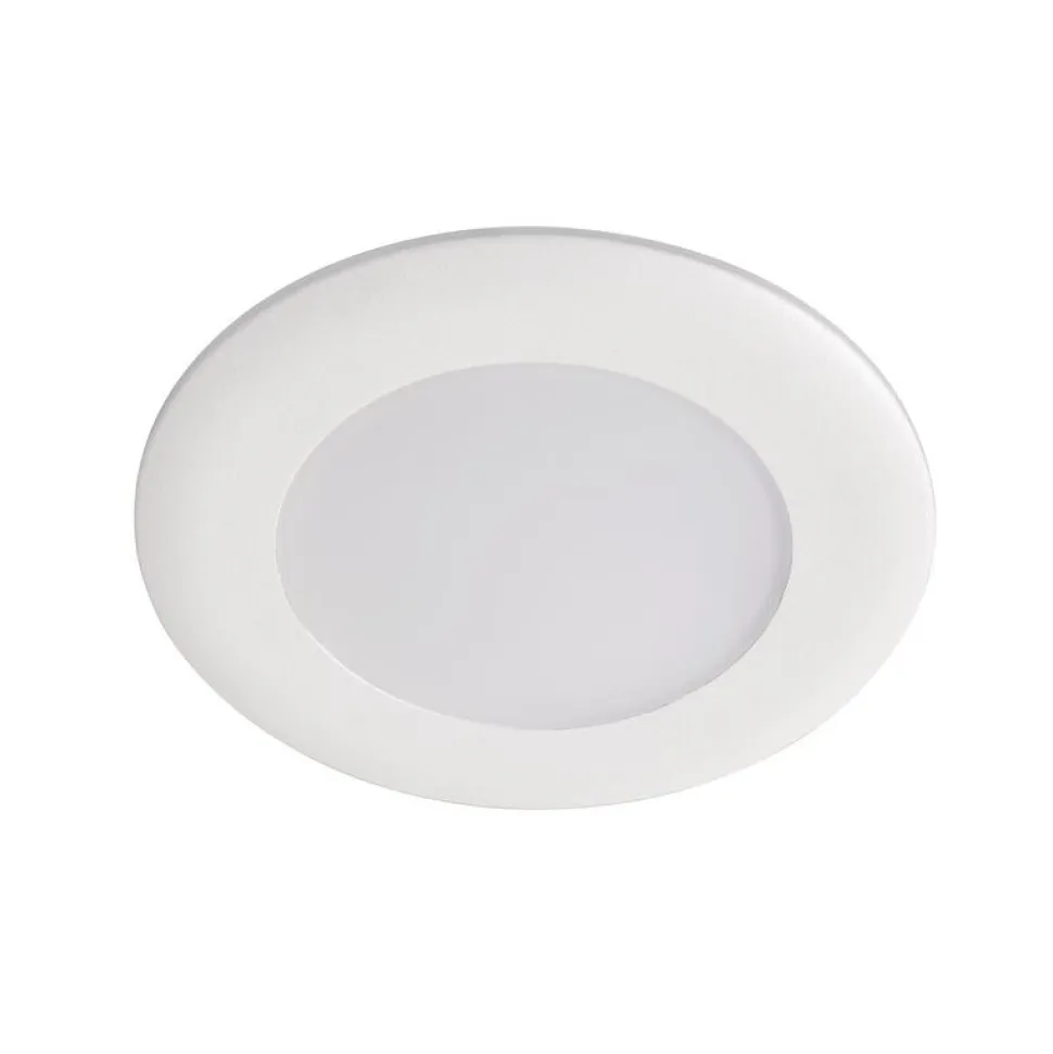 LED-alasvalo Airam Slim Duo IP44 8W/830/840 Dim valkoinen