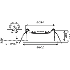 LED-alasvalo FocusLight Sulo, suunnattava, 3 CCT, IP65/IP20, valkoinen