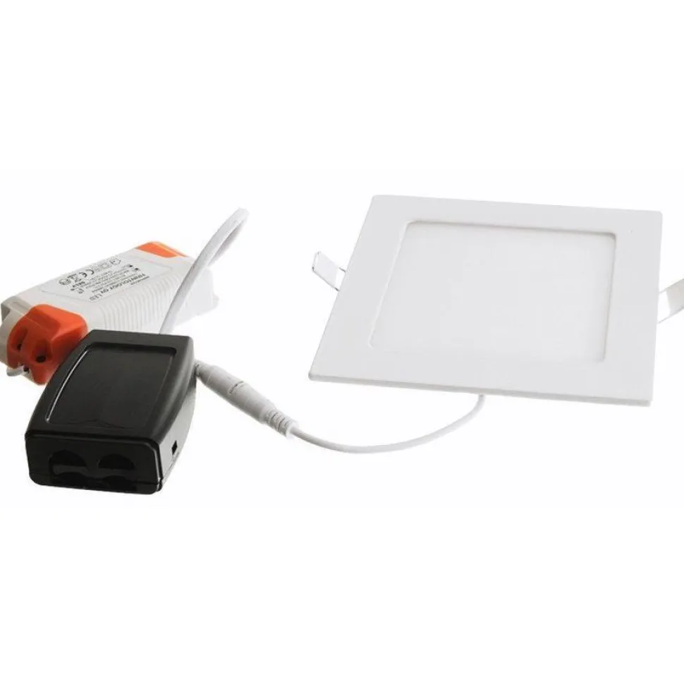 LED-alasvalo FTLIGHT Slim Style High Power Square 9W 4000K IP22 himmennettävä