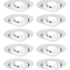 LED-alasvalo Paulmann Ø82mm kääntyvä 70° 4.8W 10x450lm himmennettävä 3000K valkoinen, 10kpl/pkt