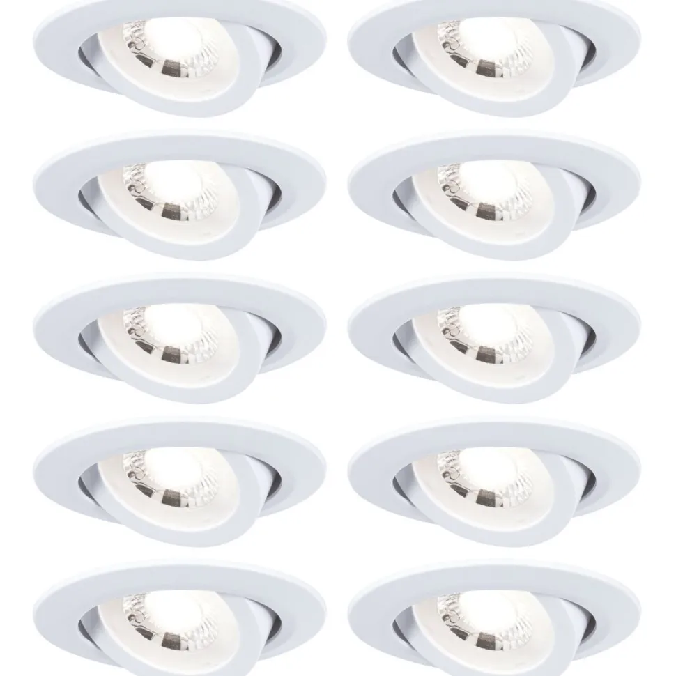 LED-alasvalo Paulmann Ø82mm kääntyvä 70° 4.8W 10x450lm himmennettävä 3000K valkoinen, 10kpl/pkt