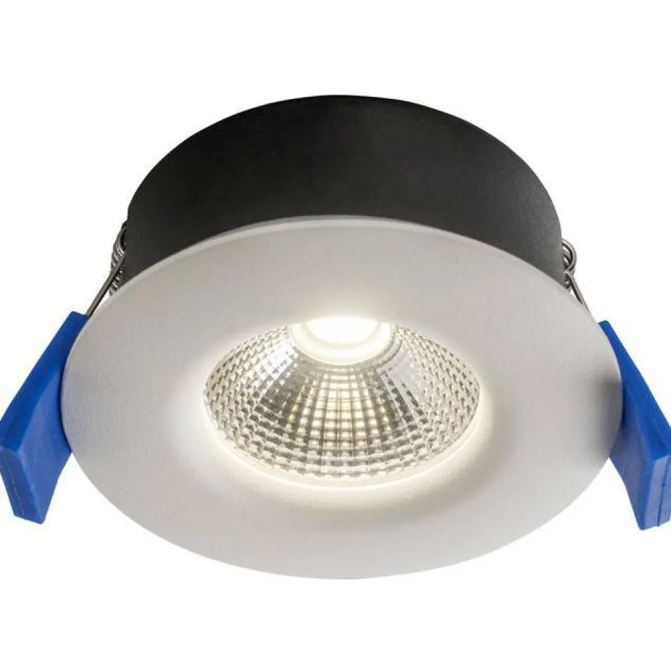 LED-alasvalo Airam Compact Ø80x38 mm IP65 5W/840 himmennettävä valkoinen