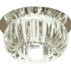 LED-alasvalo Aneta Lighting Sorrento IP44 Ø 100x85 mm upotettava, kirkas lasi, kromi