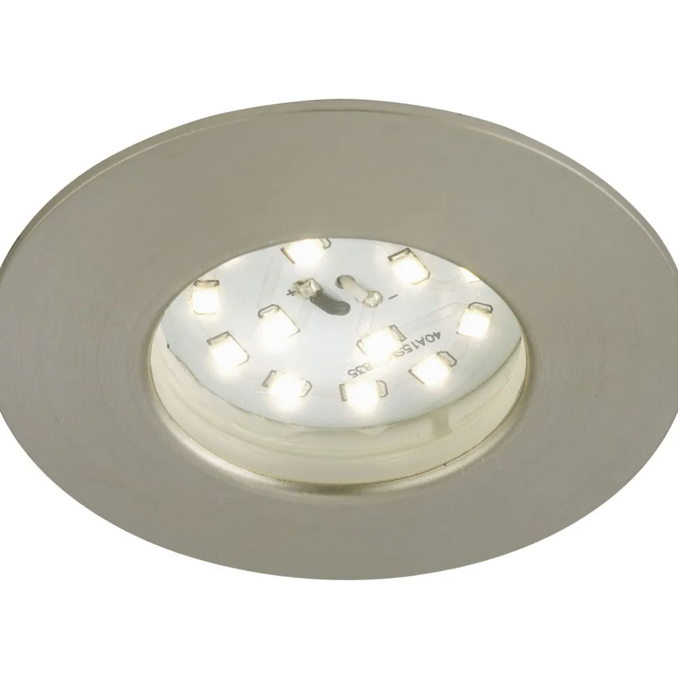 LED-alasvalo Briloner 5W IP 44 harjattu teräs