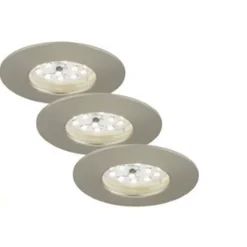 LED-alasvalo Briloner 3 x 5,5 W IP44 ulkokäyttöön himmennettävä harjattu teräs