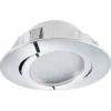 LED-alasvalo Eglo Pineda 6W Ø84mm kromi himmennettävä 95855