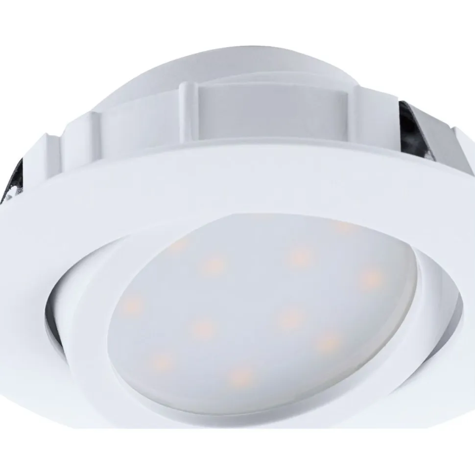 LED-alasvalo Eglo Pineda 6W Ø84mm valkoinen himmennettävä 95854