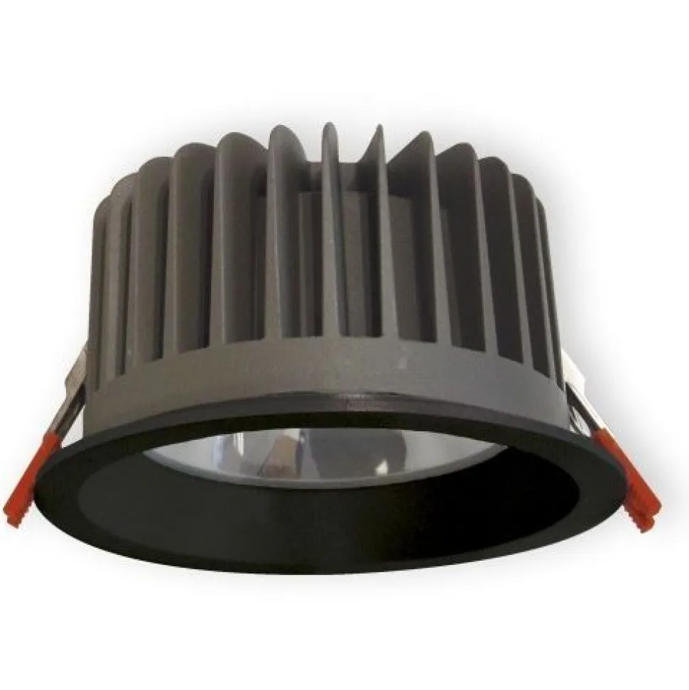 LED-alasvalo Ensto OPUS OPU30LBL IP65 3000 lm 840 musta karkaistulla lasikuvulla ulkokäyttöön
