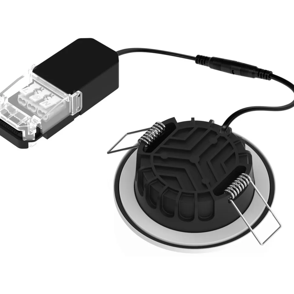 LED-alasvalo FocusLight Halo, 3 CCT, IP65/IP20, valkoinen