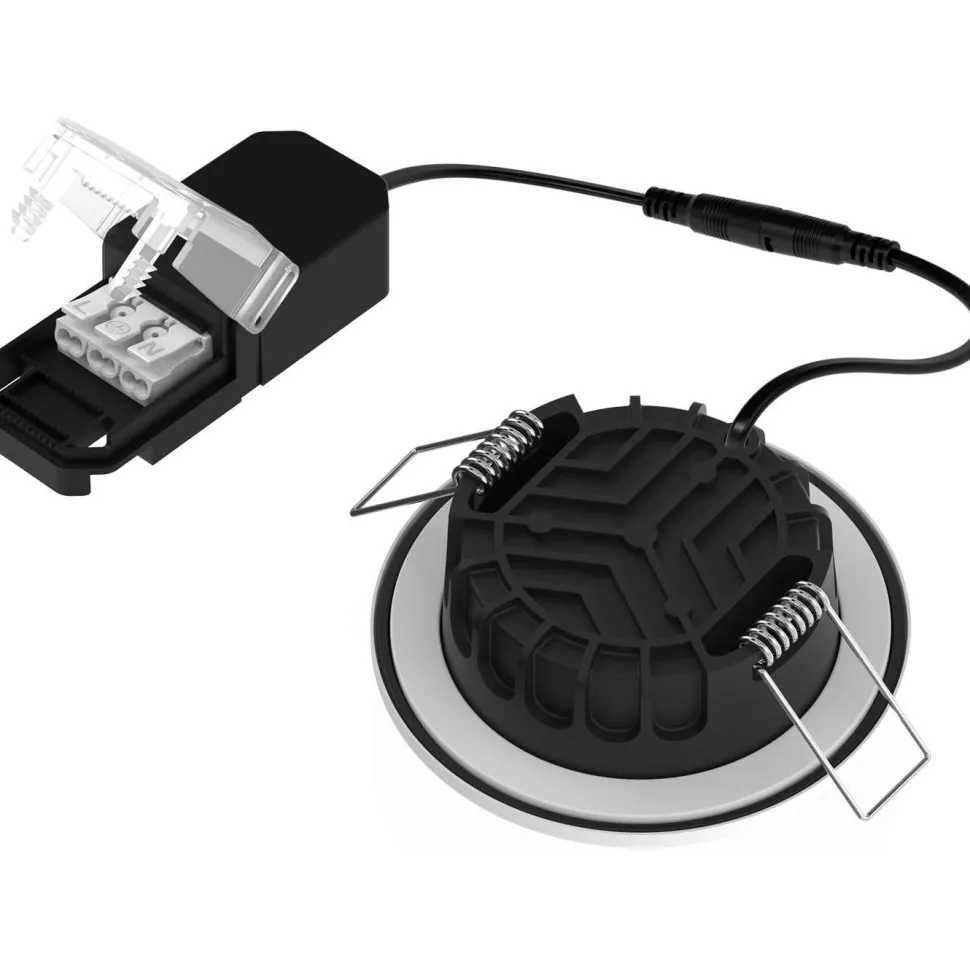 LED-alasvalo FocusLight Halo, 3 CCT, IP65/IP20, valkoinen