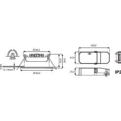 LED-alasvalo FocusLight Lumo, suunnattava, 3 CCT, IP65/IP20, musta