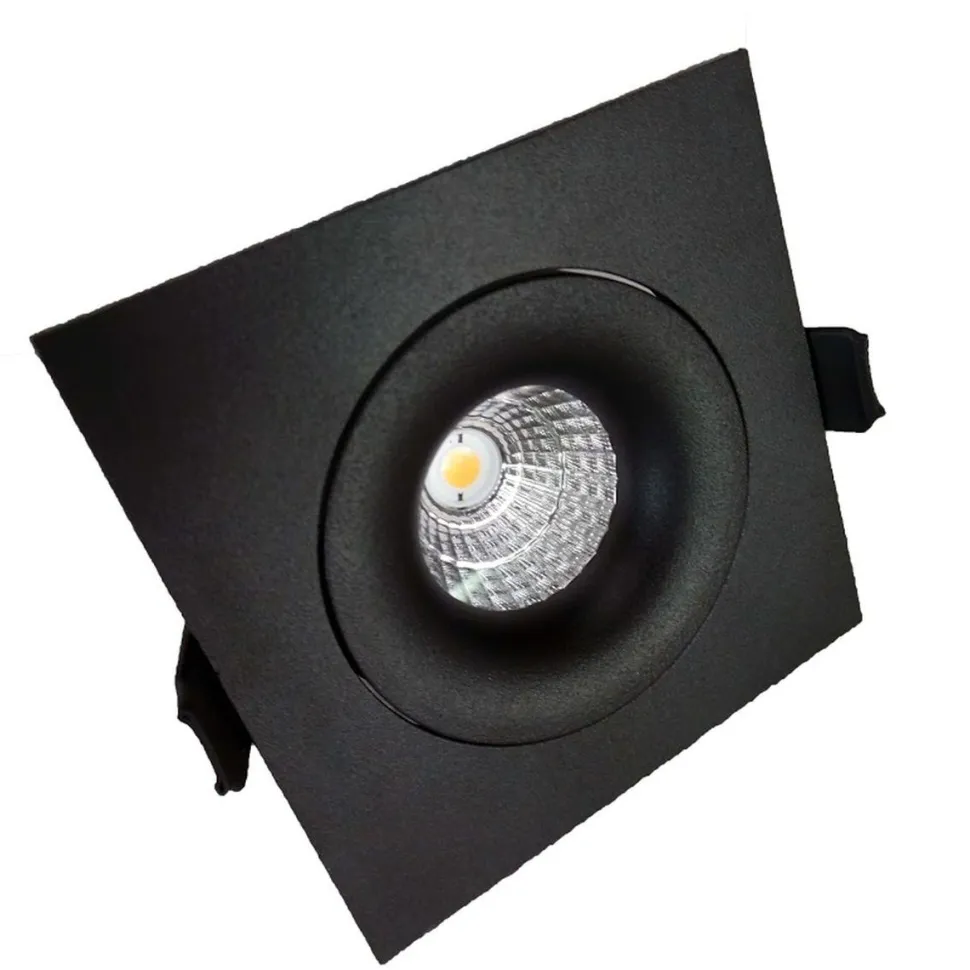 LED-alasvalo FTLIGHT QSPOT 5W IP44 4000K himmennettävä musta
