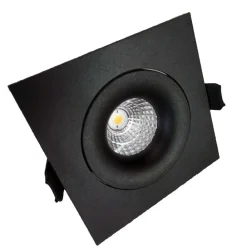 LED-alasvalo FTLIGHT QSPOT 5W IP44 4000K himmennettävä musta