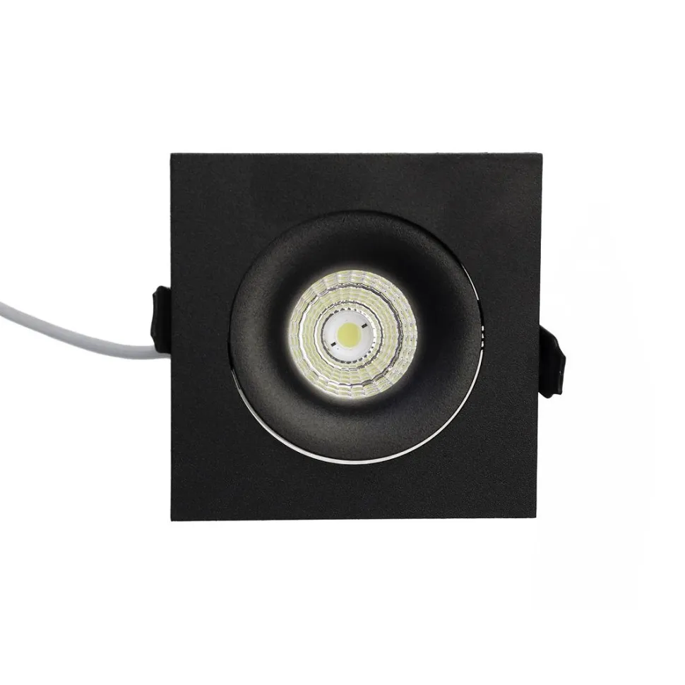LED-alasvalo FTLIGHT QSPOT 5W IP44 4000K himmennettävä musta