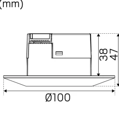 LED-alasvalo Hide-a-lite Comfort Smart ISO Tilt valkoinen 3000K
