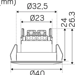 LED-alasvalo Hide-a-lite Core Smart Tilt 45° 2700K valkoinen
