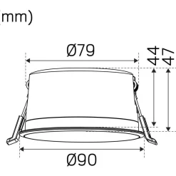 LED-alasvalo Hide-a-lite Optic Quick Deep ISO 3000K valkoinen