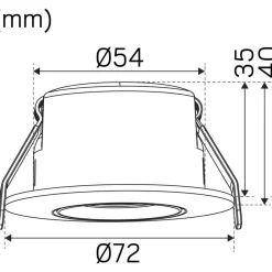 LED-alasvalo Hide-a-lite Optic S Quick ISO 3000K valkoinen