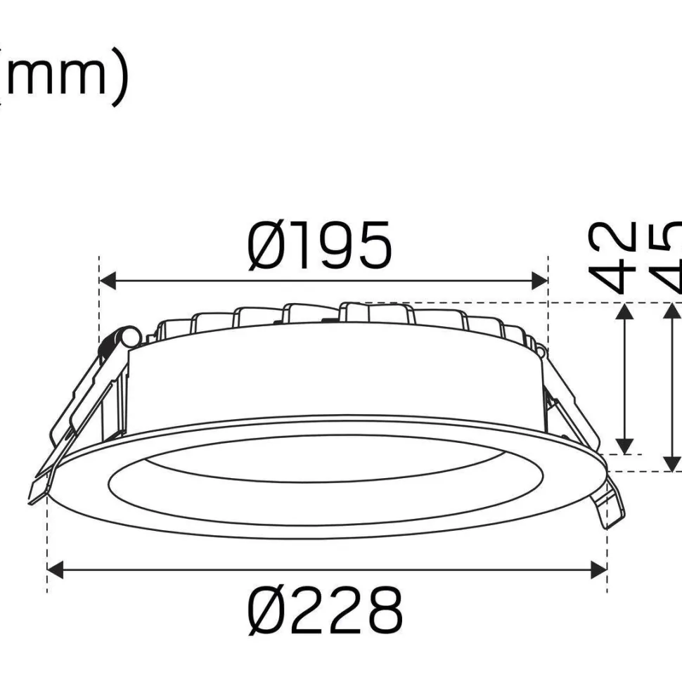 LED-alasvalo Hide-a-lite Plano Basic 230 valkoinen