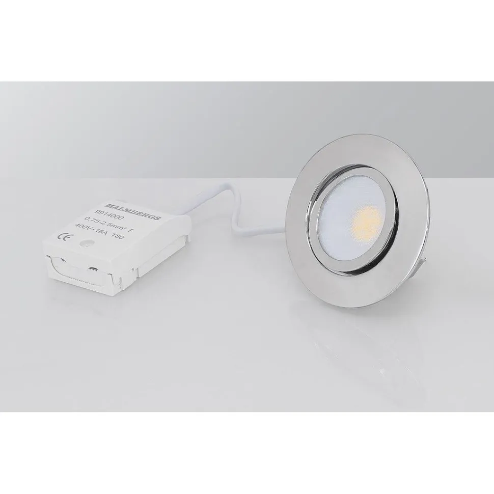LED-alasvalo Malmbergs MD-230 5W, IP44, kromi