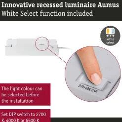 LED-alasvalo Paulmann Aumus Ø105mm upotettava 90° 5W 700lm himmennettävä 2700-6500K