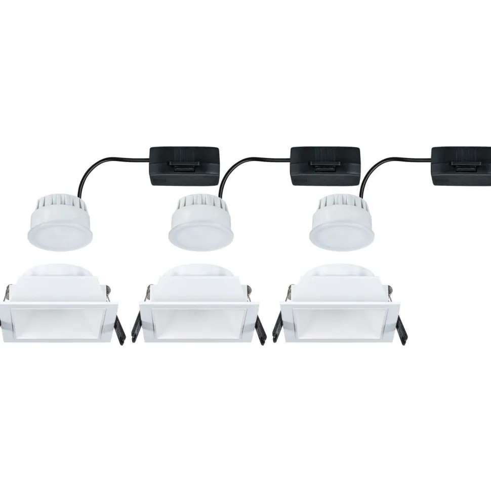 LED-alasvalo Paulmann Cole IP44 88x88mm 6W 470lm himmennettävä