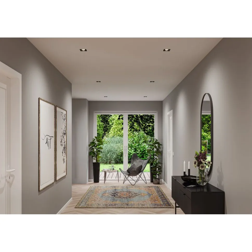 LED-alasvalo Paulmann Cole IP44 88x88mm 6W 470lm himmennettävä