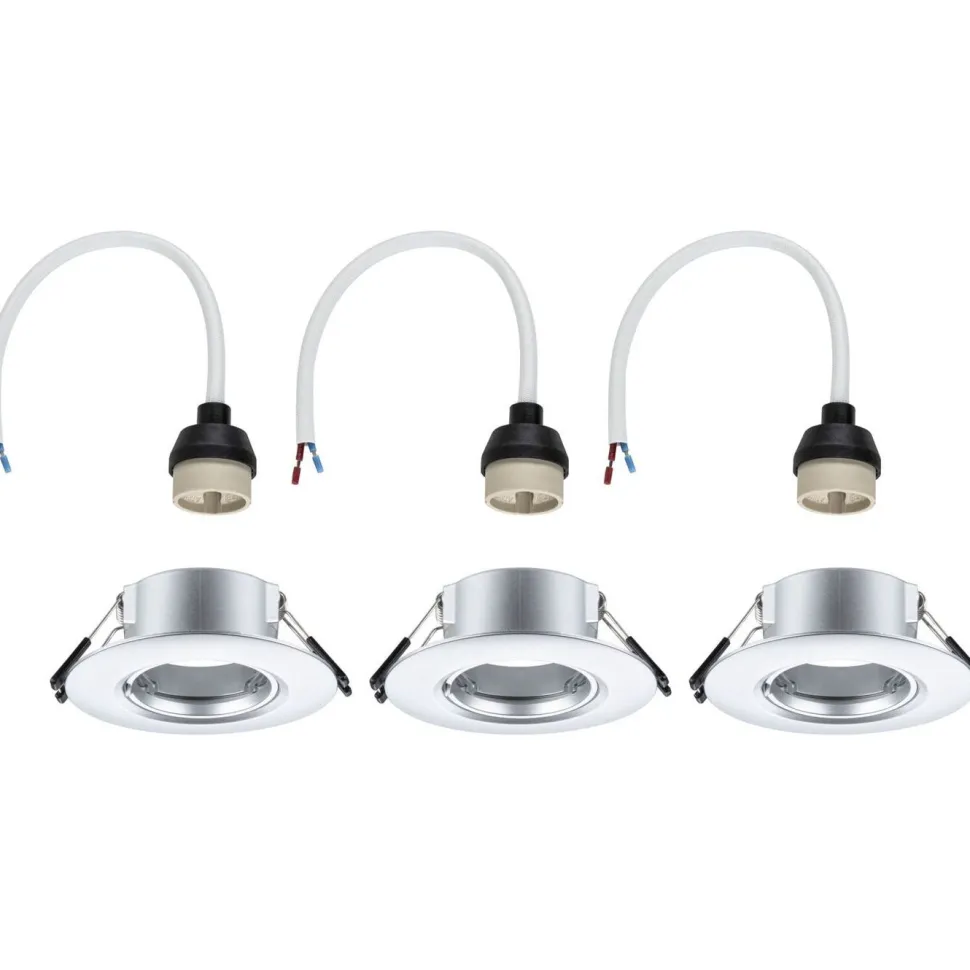 LED-alasvalo Paulmann Ø90mm GU10 max. 10W upotettava musta, 3kpl/pkt
